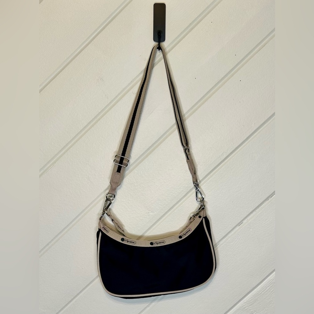 Lesportsac Small Convertible Hobo in Black & Tan